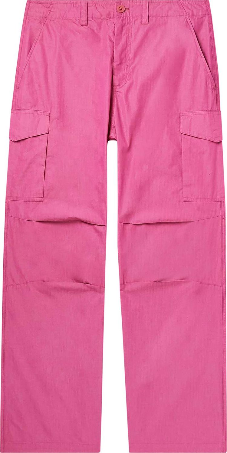 Our Legacy Trekking Wide Leg Ripstop Cargo Trousers 'Pink'