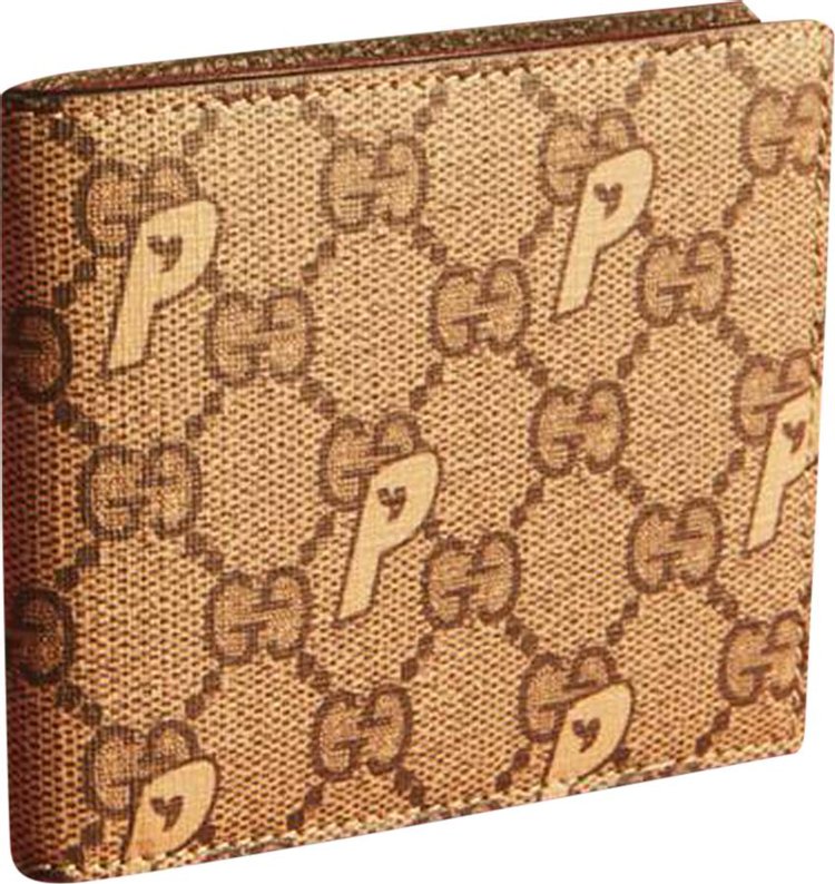 Gucci x Palace GG-P Supreme Bi-Fold Wallet 'Beige'