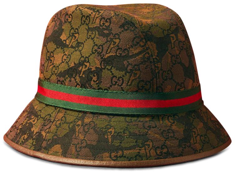 Gucci x Palace GG P Canvas Fedora With Web And Logo Detail Camouflage