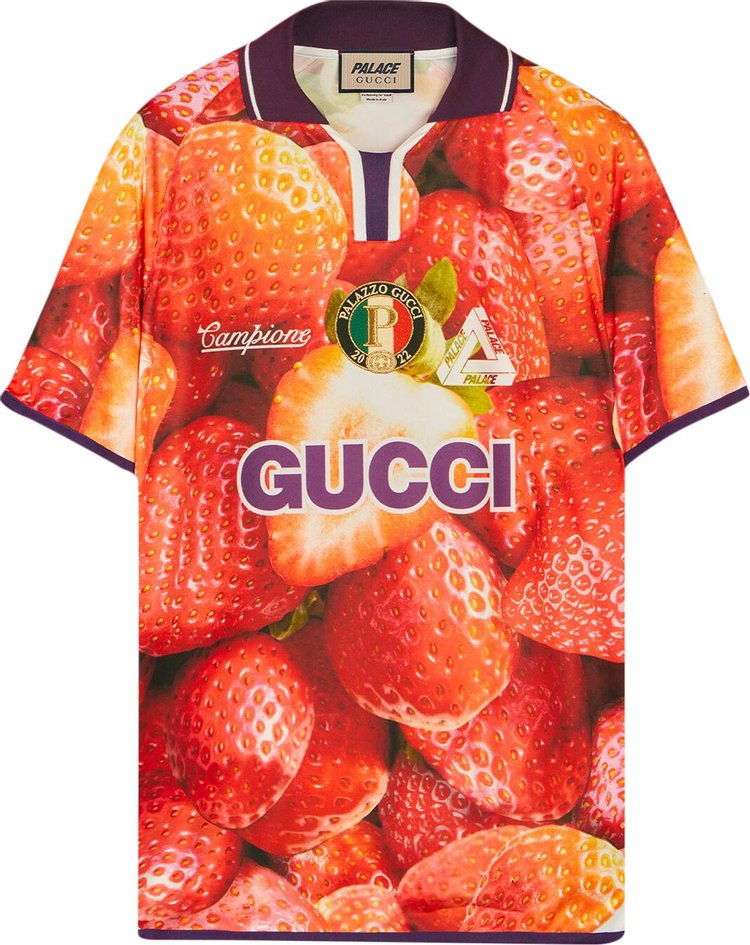 Gucci Gucci x Palace Printed GG football top jersey T-shirt
