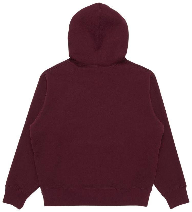 Supreme Rhinestone Shadow Hooded Sweatshirt Burgundy