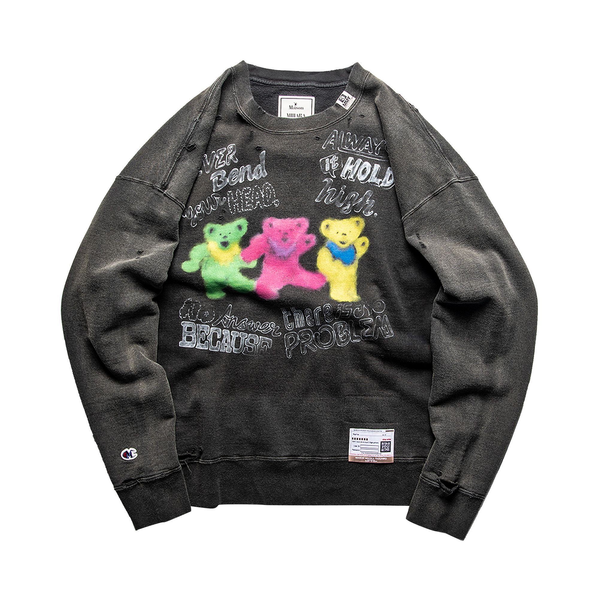 オープンセール 福袋 Maison Buy Mihara Pullover Graffiti Distressed Yasuhiro トップス