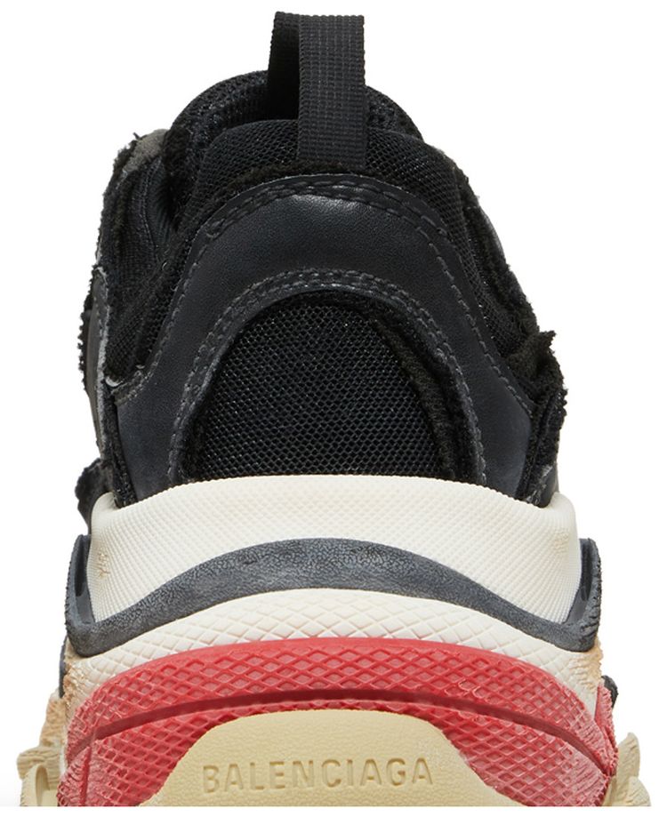 Balenciaga Triple S Sneaker DIY   Black Red