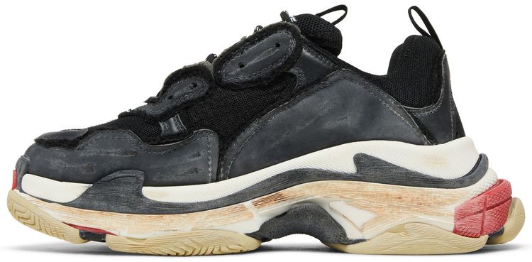 Balenciaga Triple S Sneaker DIY   Black Red