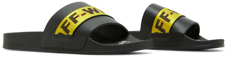 Off White Industrial Sliders Black Yellow
