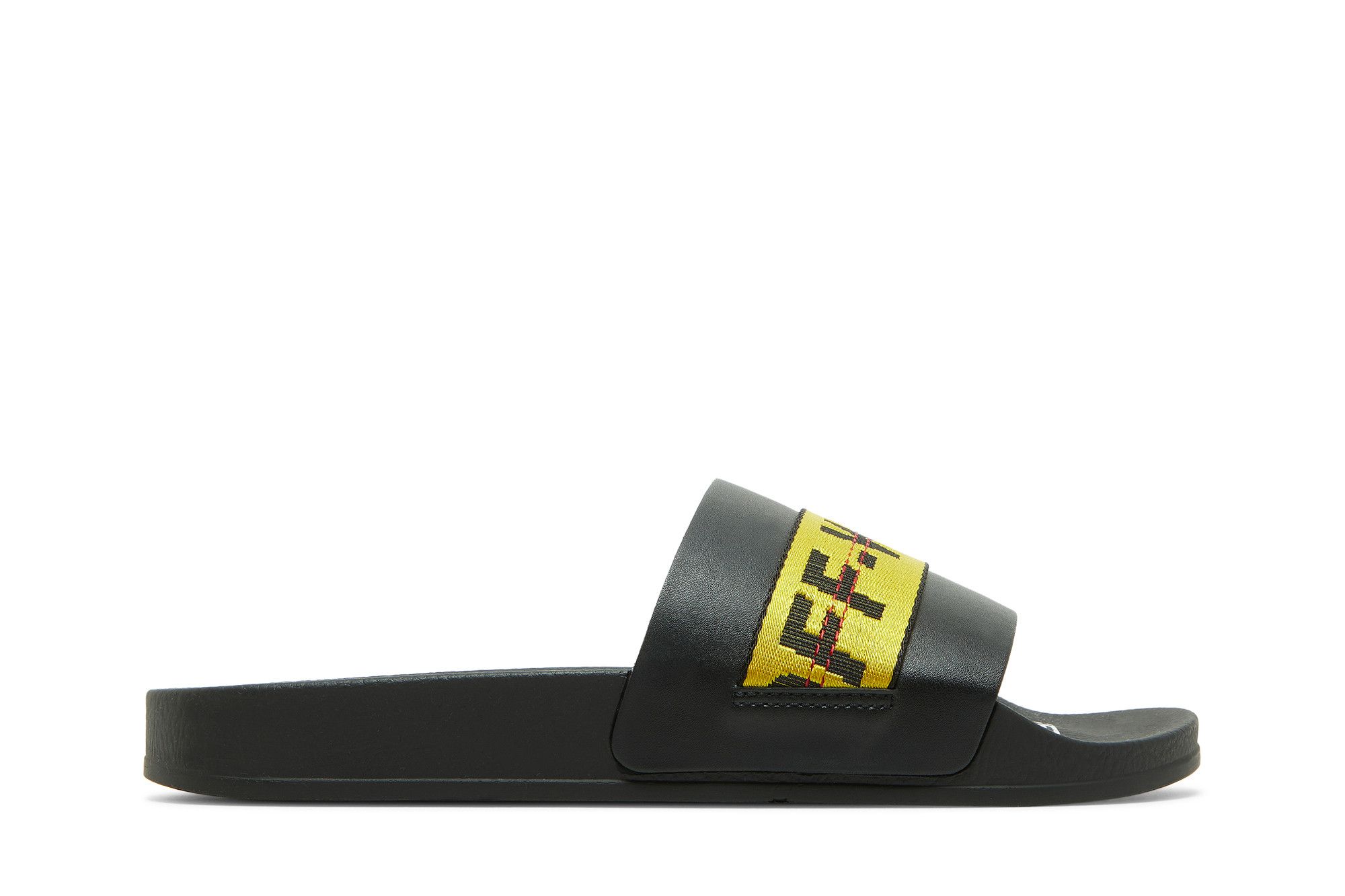 Buy Off-White Industrial Sliders 'Black Yellow