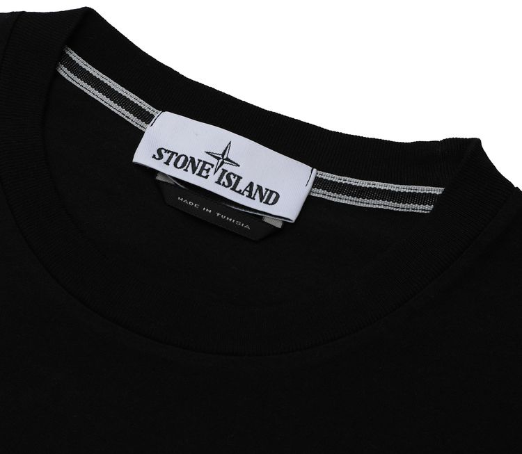 Stone Island T Shirt Logo Short Sleeve Black