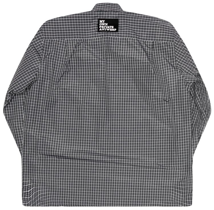 Raf Simons Punk Patch Checkered Shirt BlackWhite