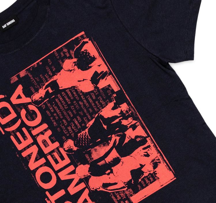 Raf Simons Stoned America T Shirt Dark Navy