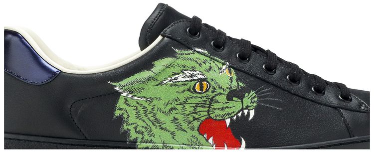 Gucci Ace Low Green Panther   Black
