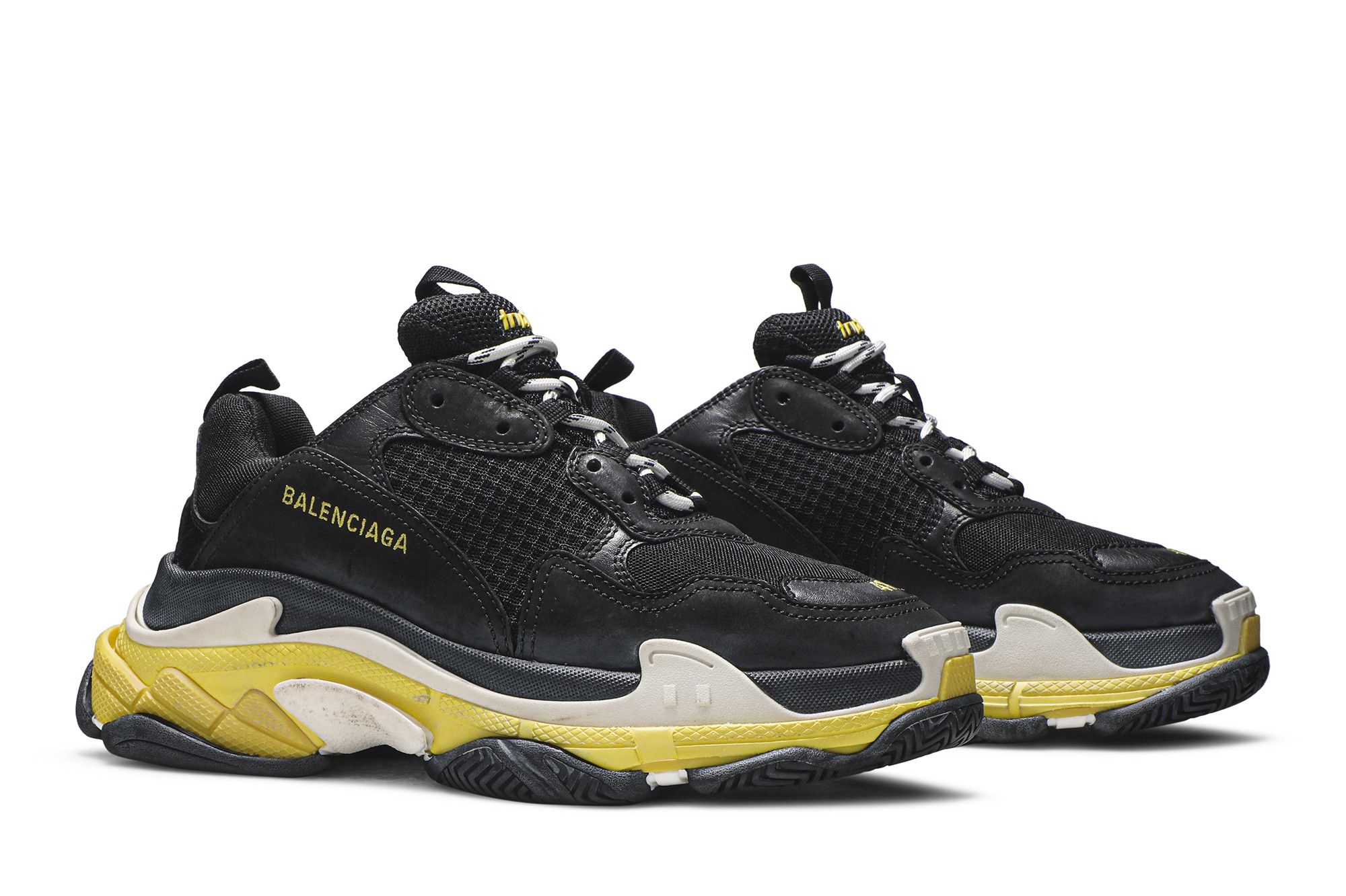 Buy Balenciaga Triple S Sneaker Black Yellow 534162 W09OG 1087 GOAT CA