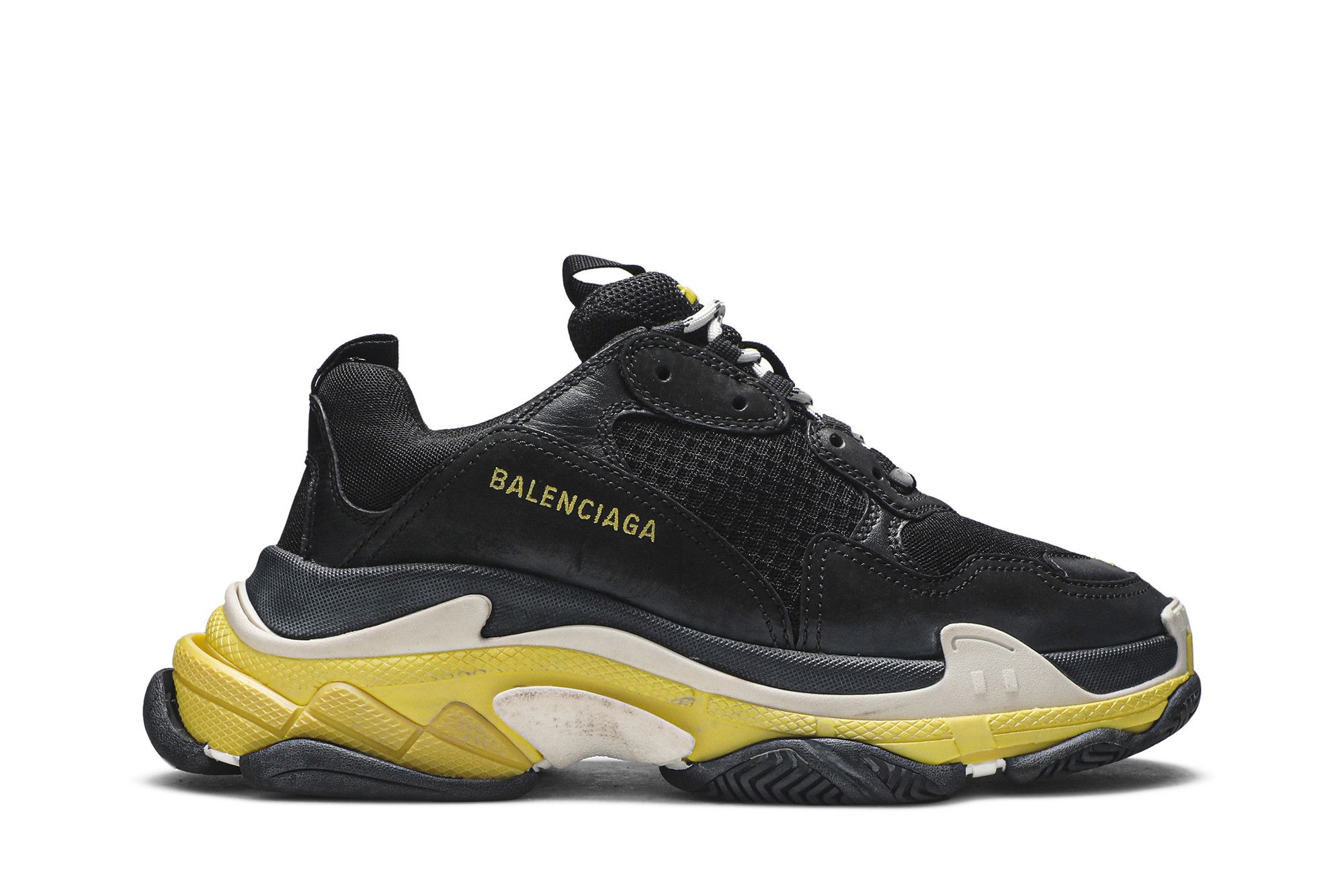 Balenciaga triple s black and yellow hotsell