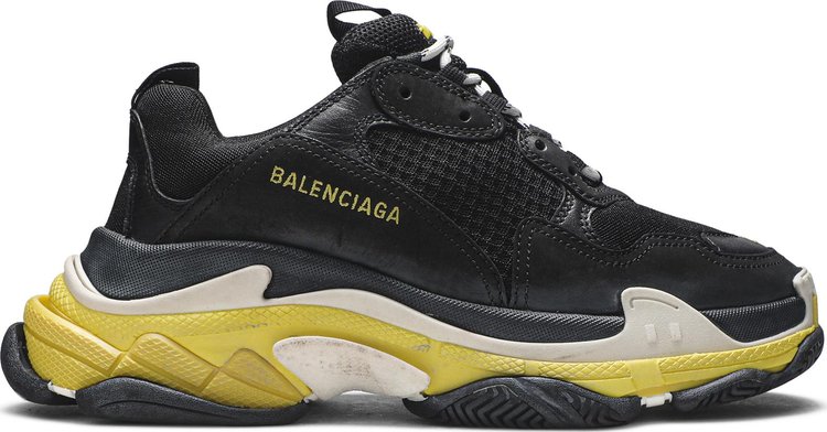 Buy Balenciaga Triple S Sneaker 'Black Yellow' - 534162 W09OG 1087 | GOAT