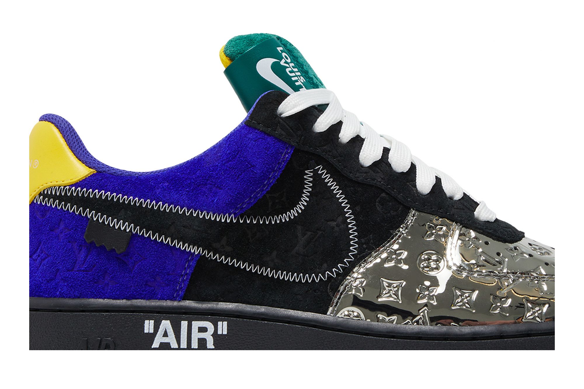 Buy Louis Vuitton x Air Force 1 Low Multi Color Patchwork 1A9V MULTI PATCH GOAT