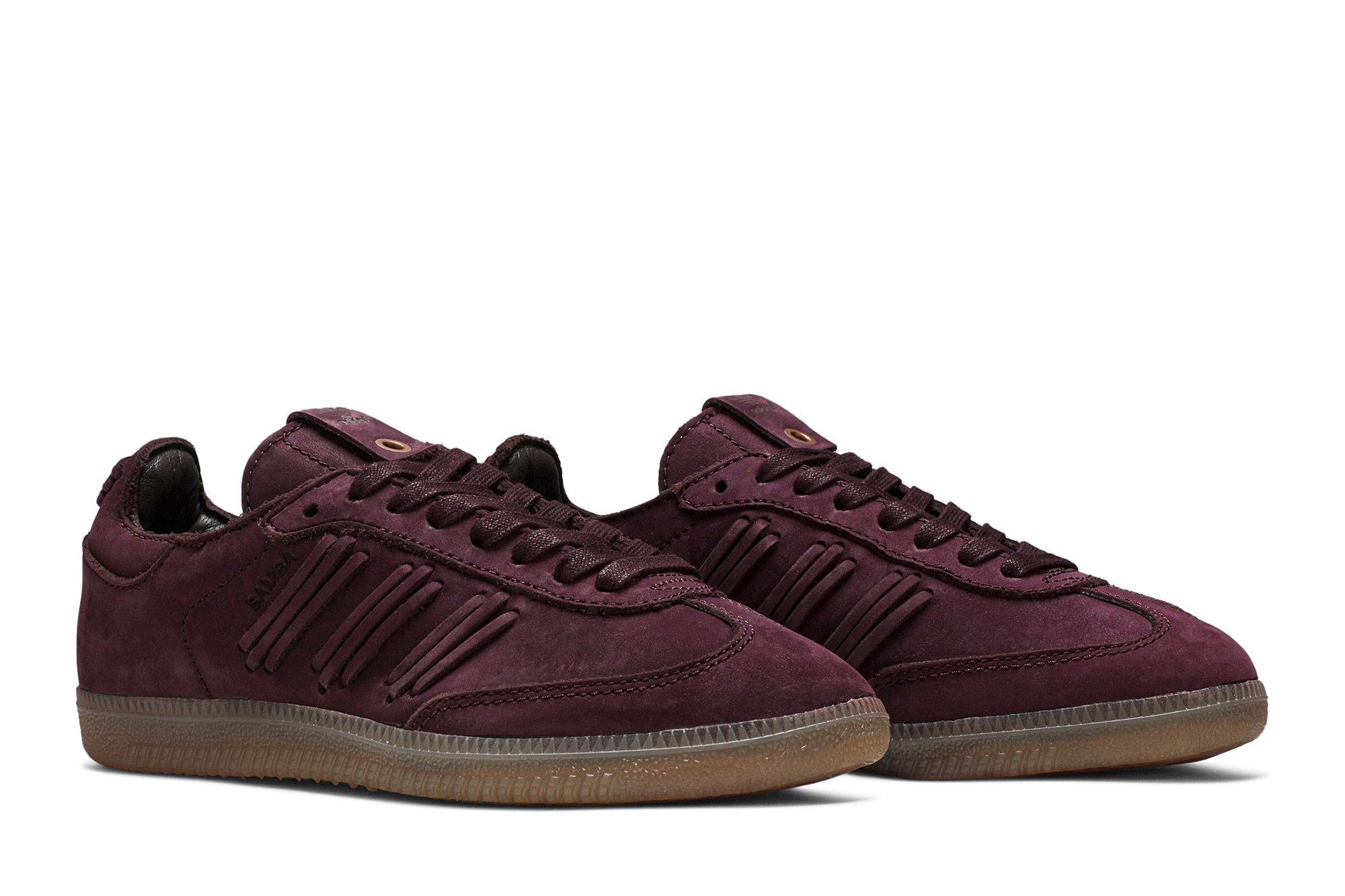 Adidas samba maroon suede on sale