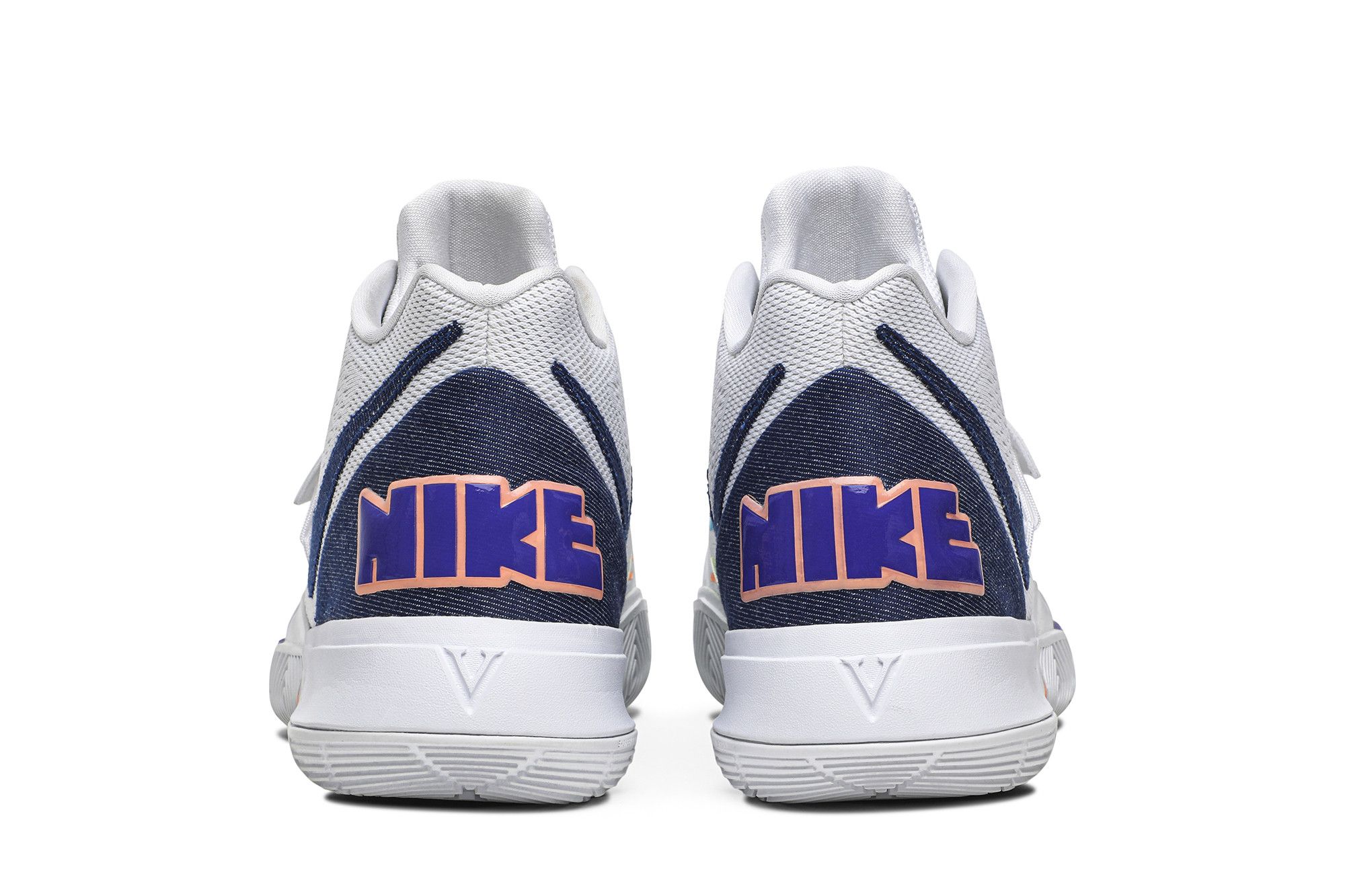 Kyrie 5 basketball shoes white/deep royal blue/glacier blue store