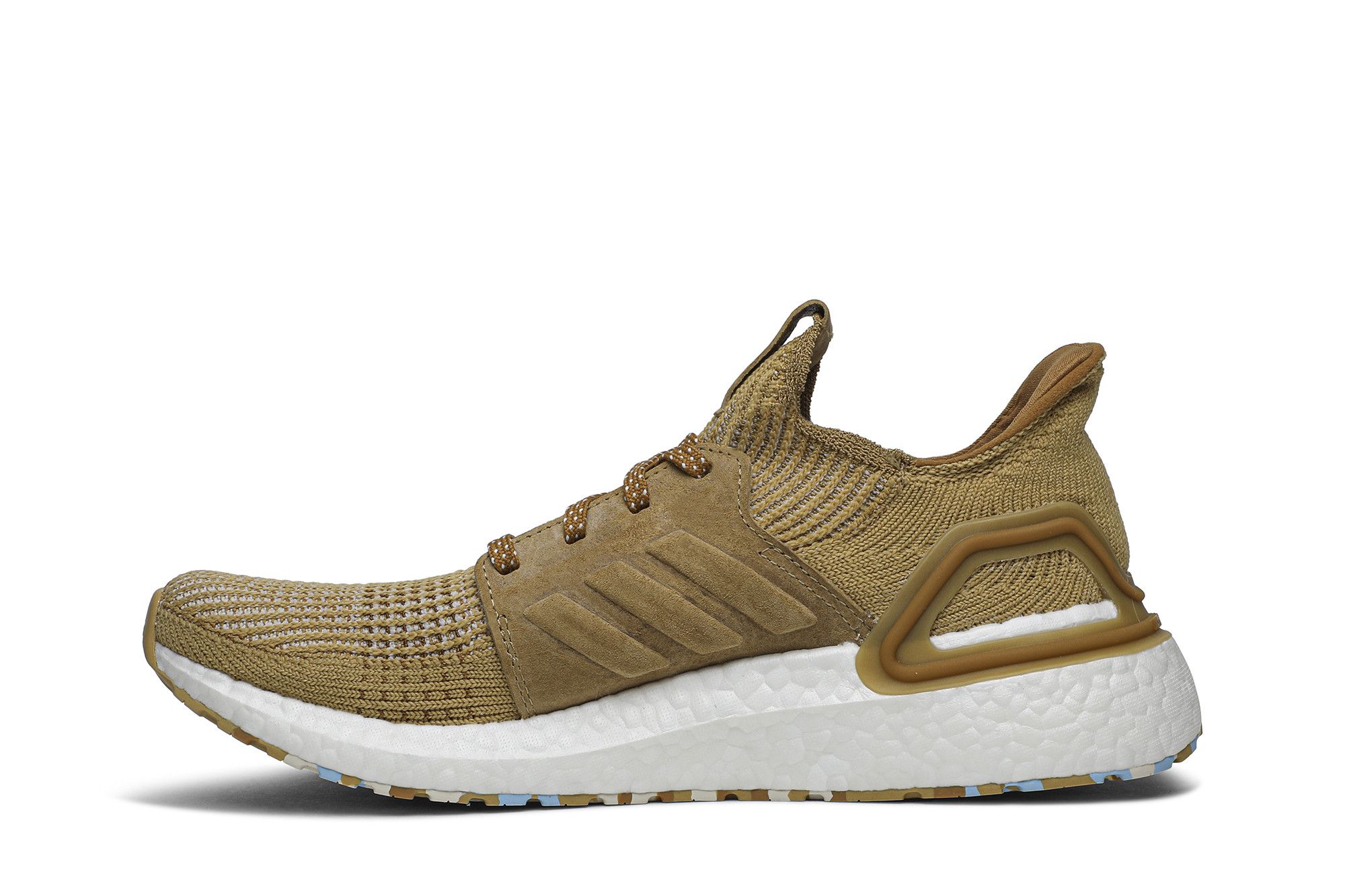 X universal works ultraboost 19 in sand primeknit top