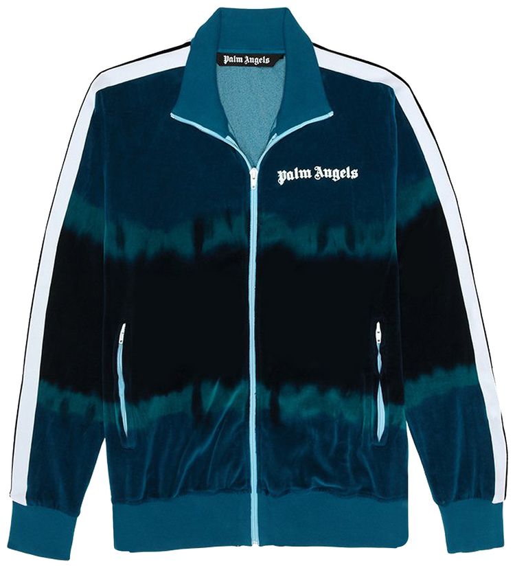 Palm Angels Tie Dye Chenille Track Jacket Blue