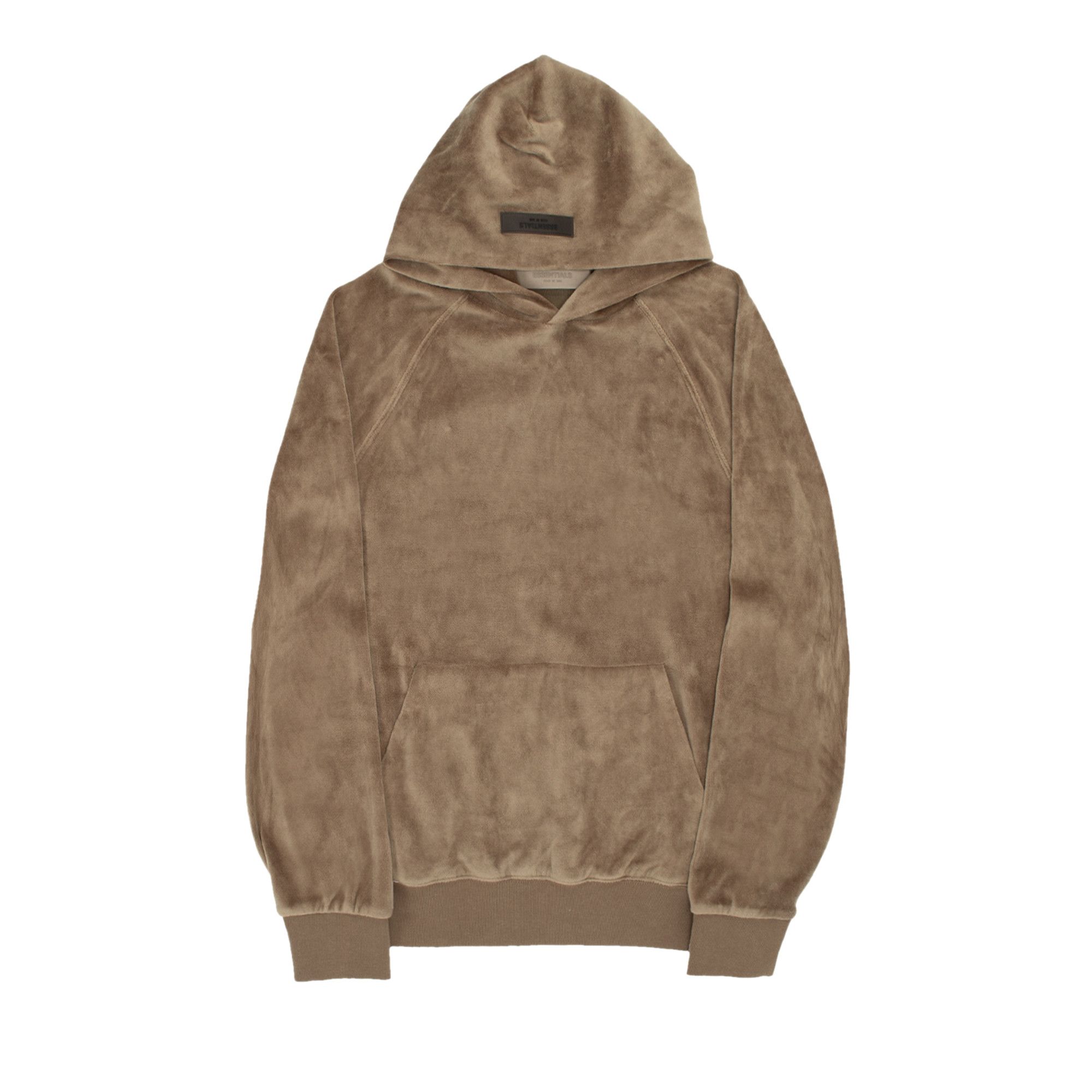 Buy Fear of God Essentials Velour Hoodie Wood 192SU225134FW GOAT
