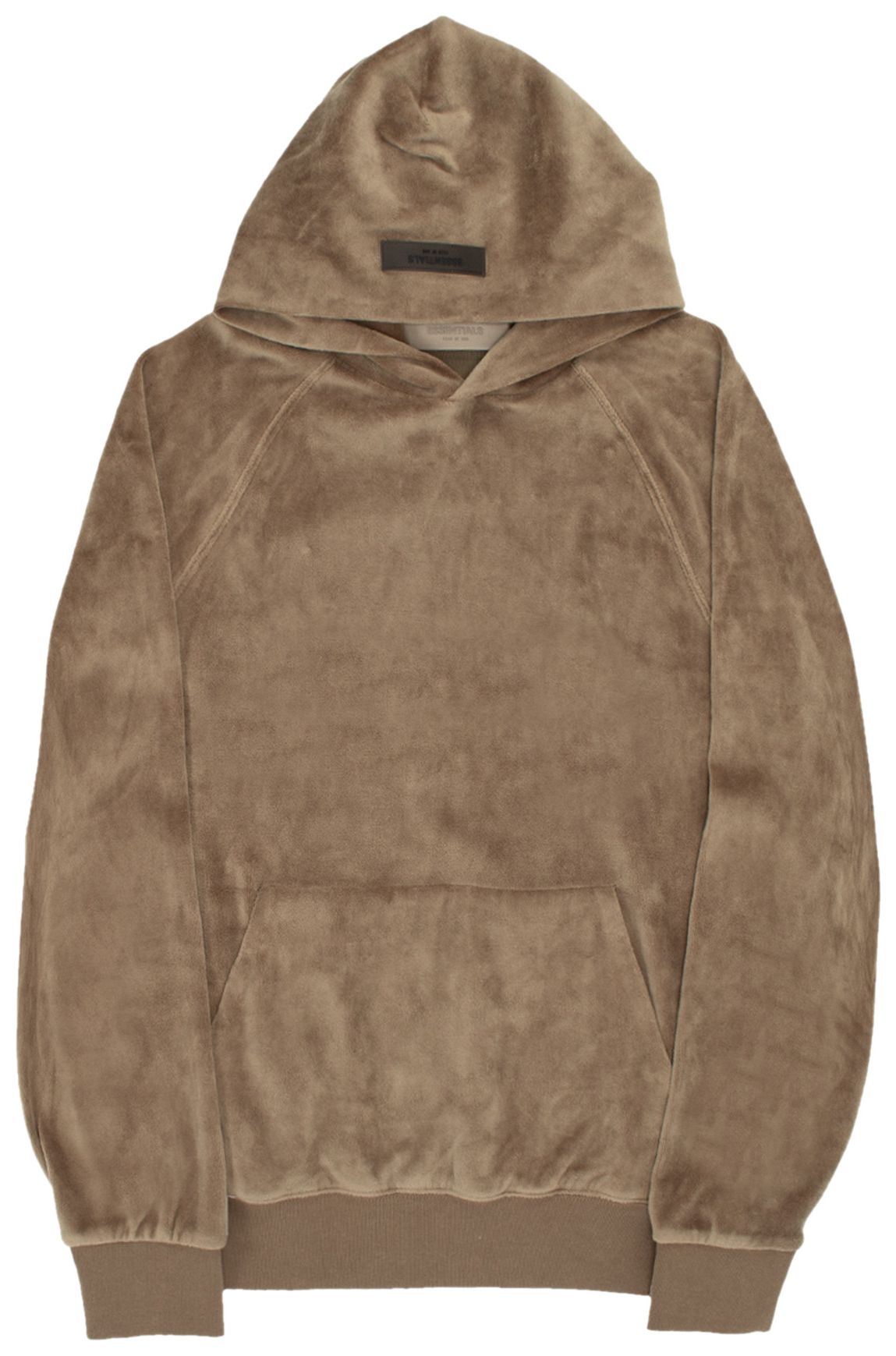 Buy Fear of God Essentials Velour Hoodie 'Wood' 192SU225134FW GOAT