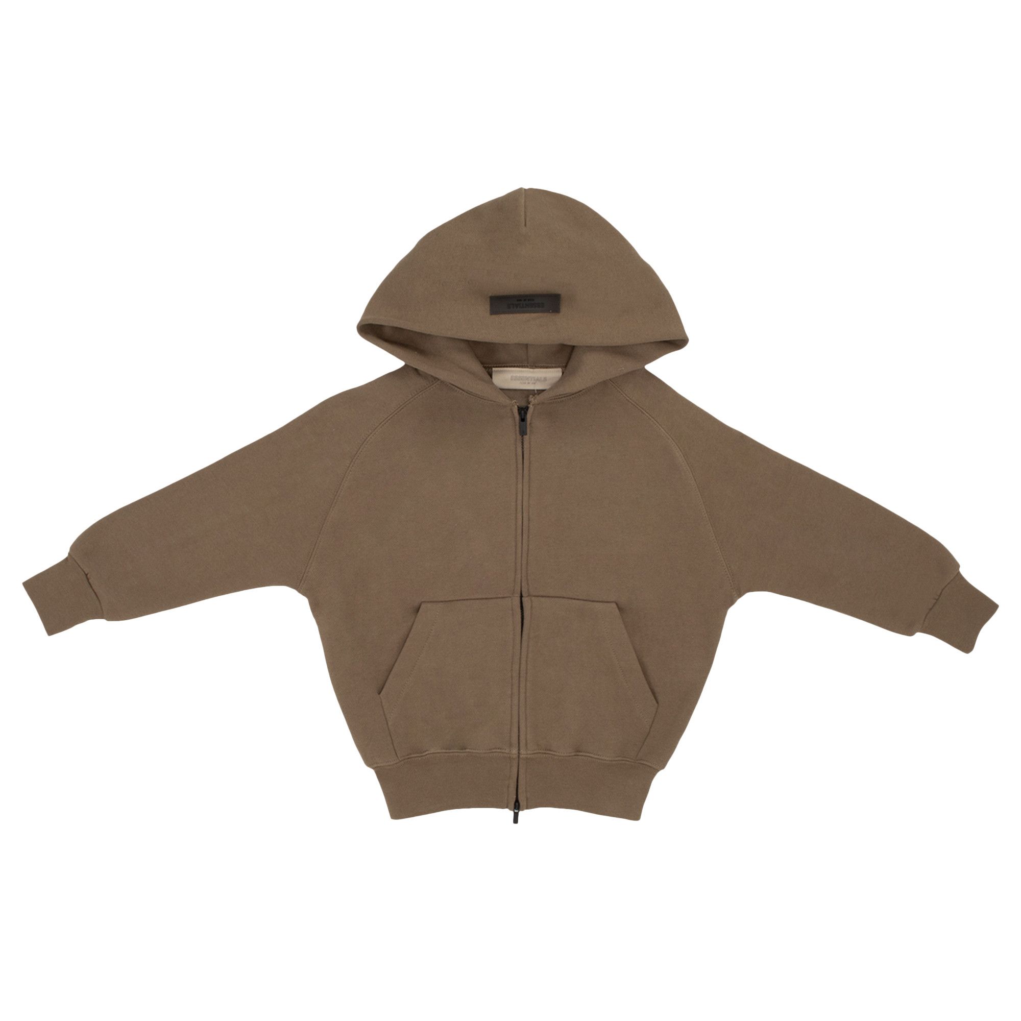 Fear of God Essentials Kids Fullzip Hoodie Wood
