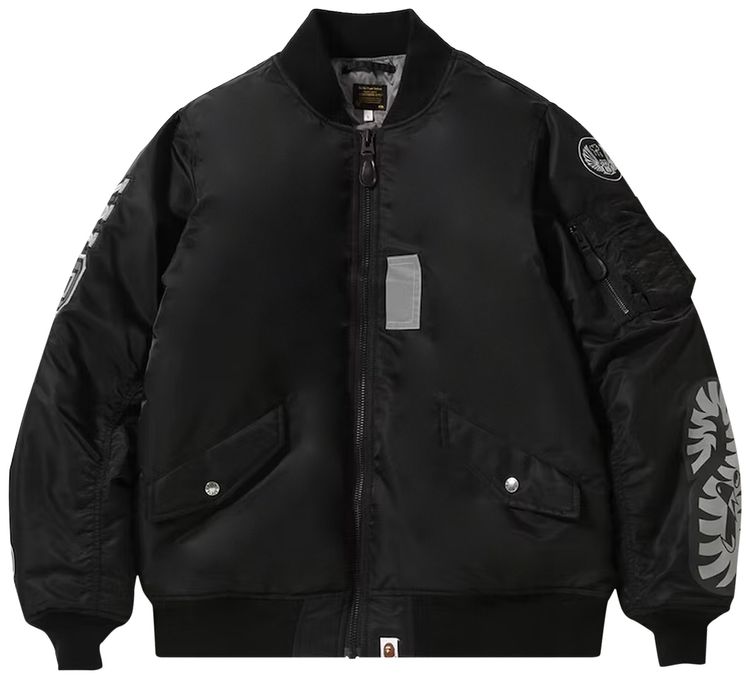 BAPE Reflector Shark MA 1 Black