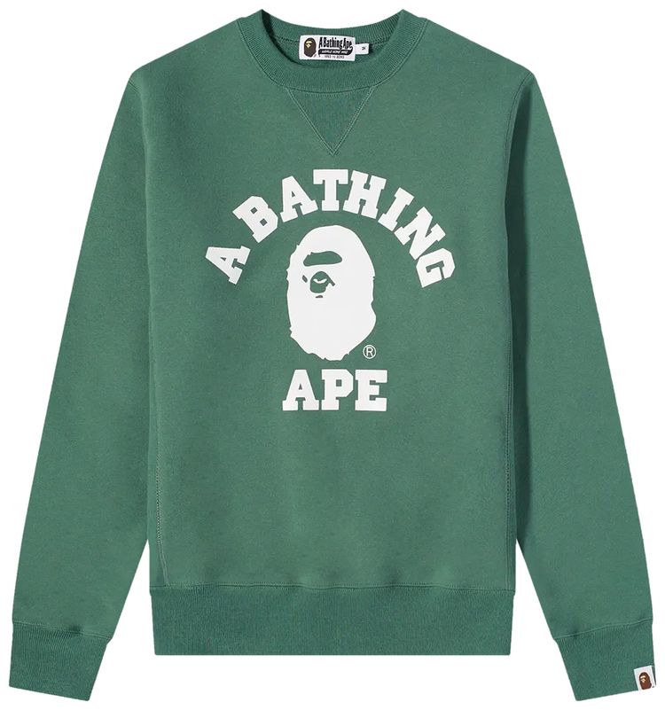 BAPE College Crew Sweat Green