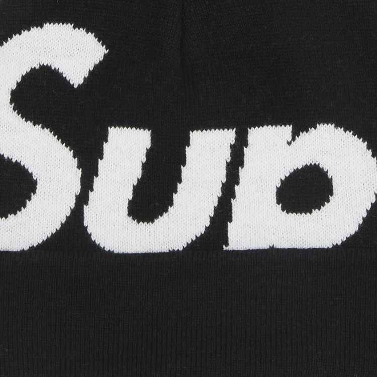 Supreme Big Logo Beanie Black