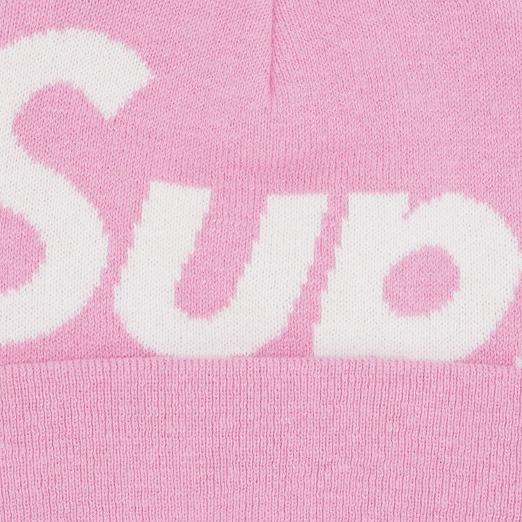 Supreme Big Logo Beanie Pink