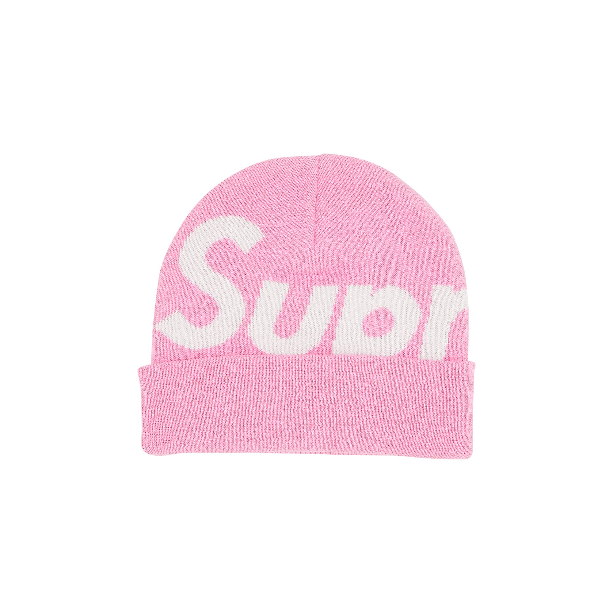 Supreme Big Logo Beanie 'Pink'