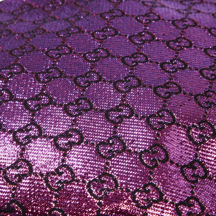 Gucci GG Monogram Lame Beret In Pink