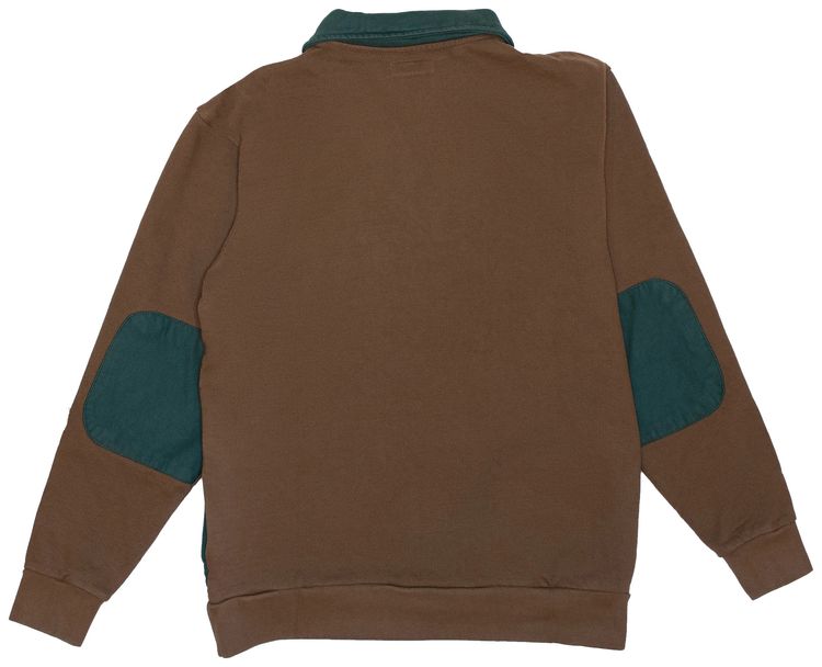 Market Half Zip Rugby Sweatshirt Milk Chocolate