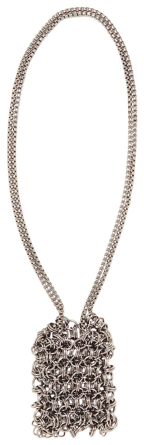 Buy GOAT Exclusive Martine Ali Chainmail Double Strap Bag In Gunmetal ...