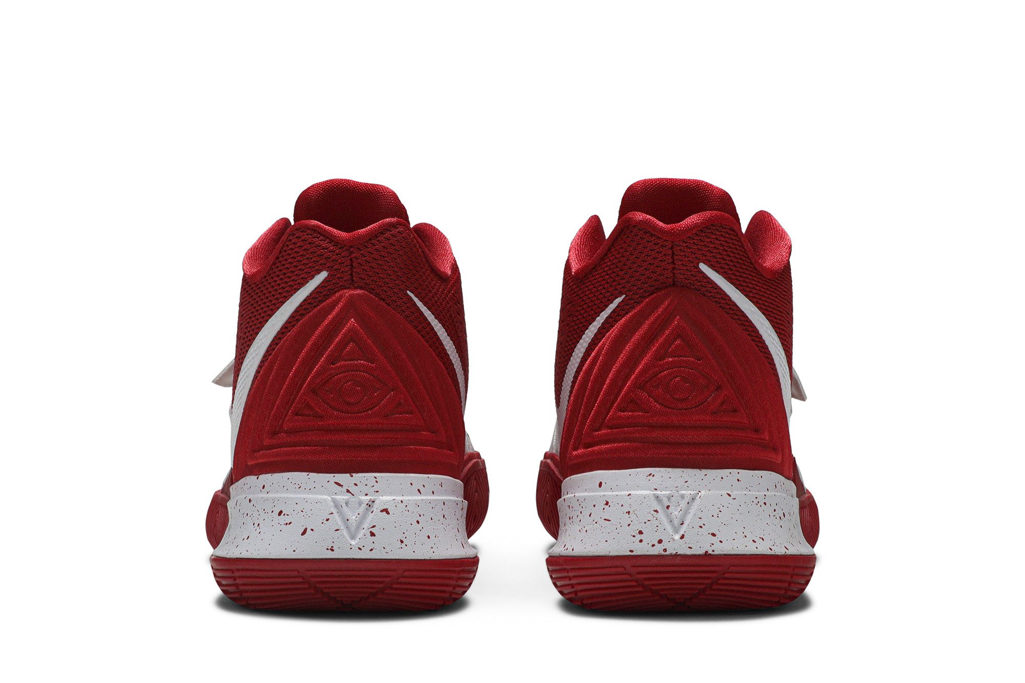 Kyrie 5 red and white top