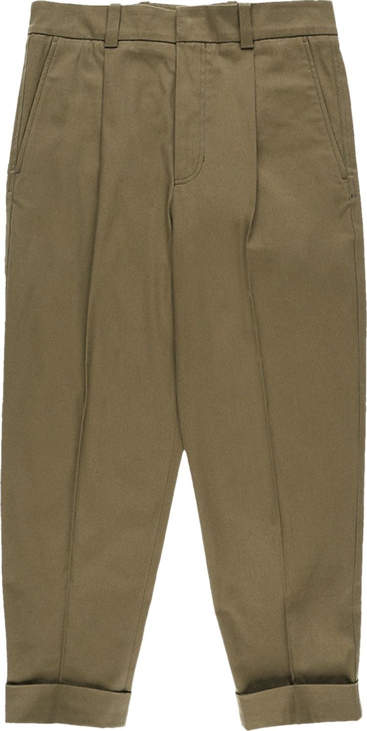 Acne Studios Cropped Trousers 'Olive Green'