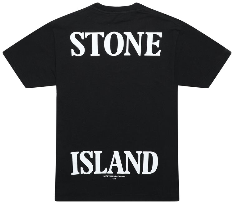 Stone Island T Shirt Logo Short Sleeve Black