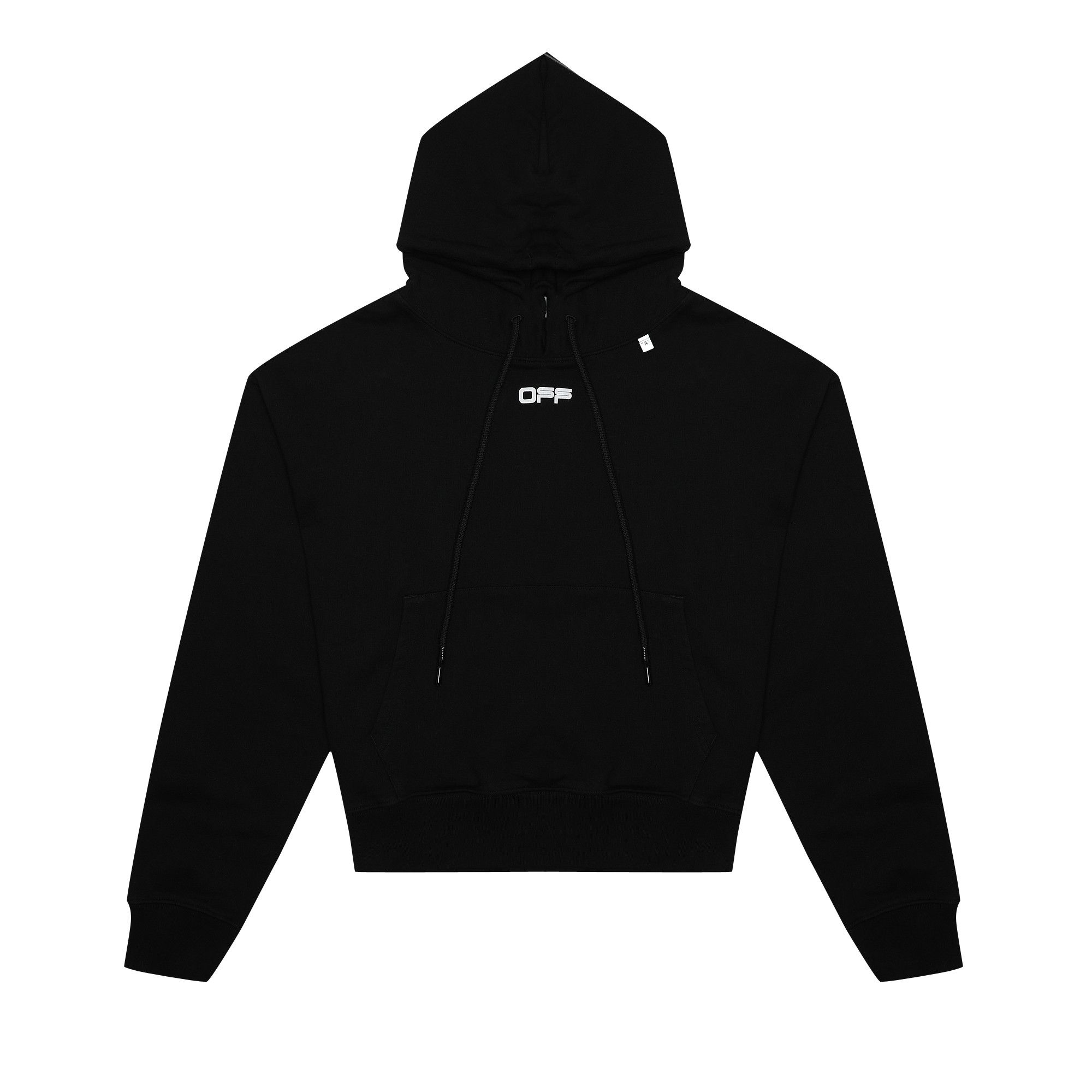 Off White Wavy Line Logo Hoodie Black