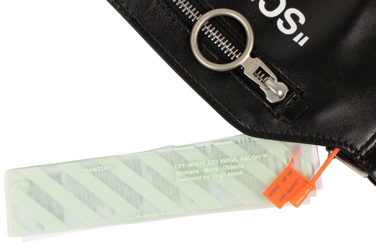 Off White Leather Sculpture XS Pouch Belt Bag Black