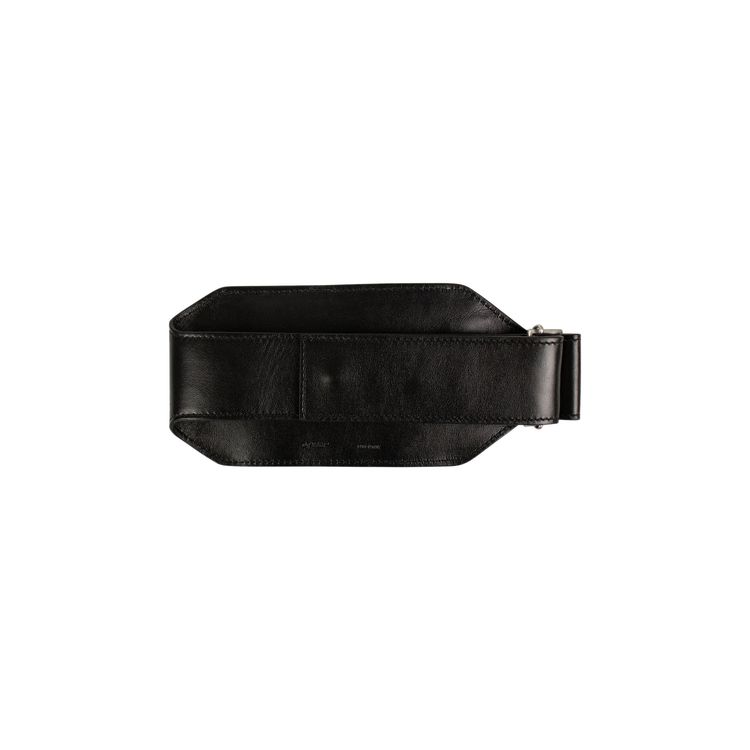 Off White Leather Sculpture XS Pouch Belt Bag Black