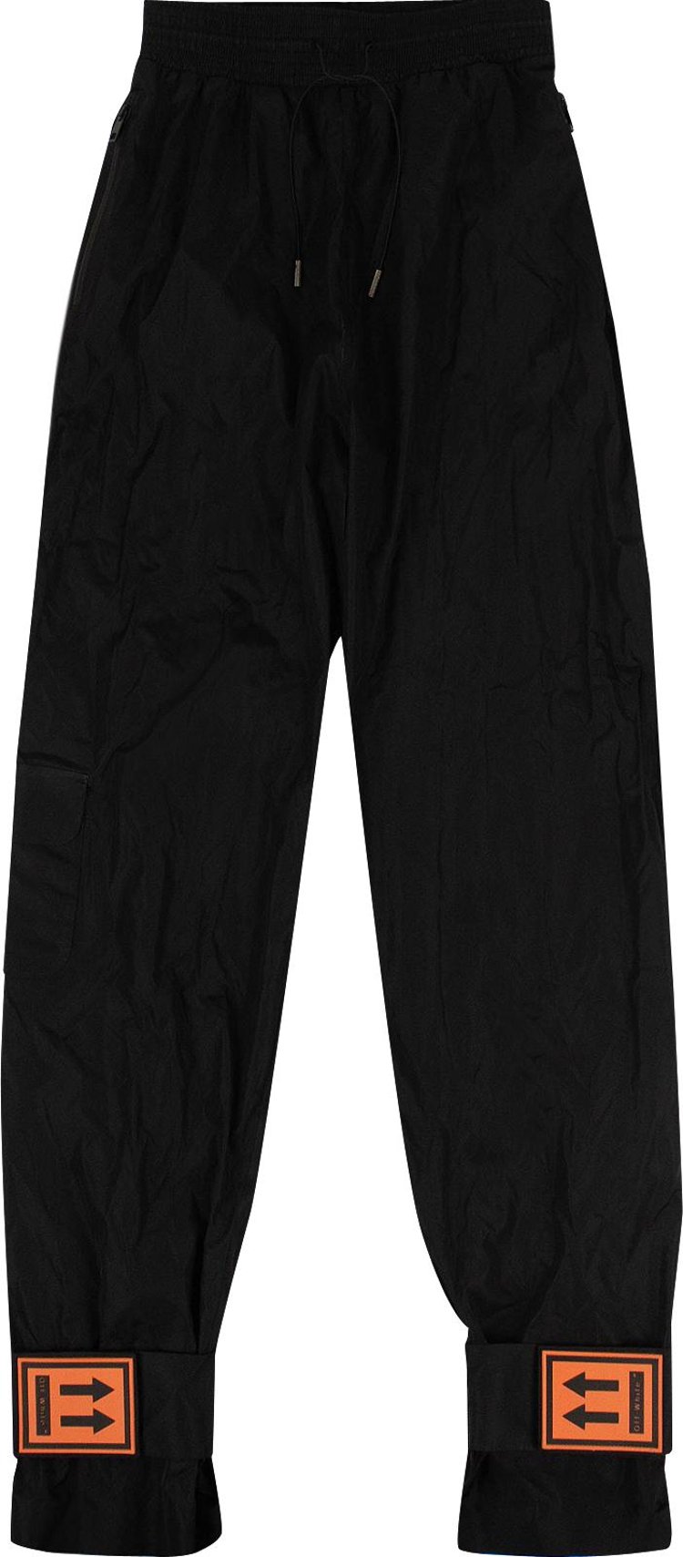 Buy Off-White Nylon Elastic Waist Logo Jogging Pants 'Black ...