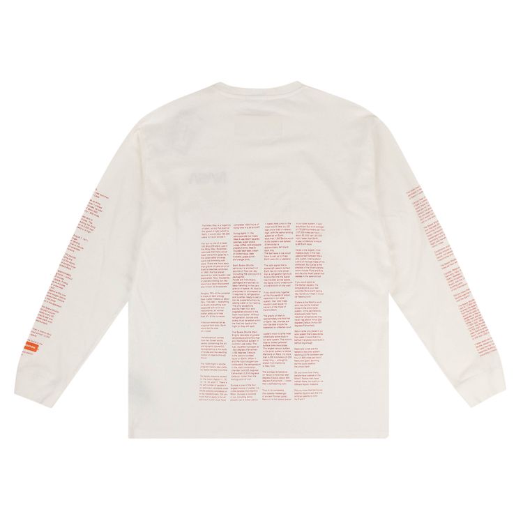 Heron Preston White Cotton NASA Facts Long Sleeves T Shirt White