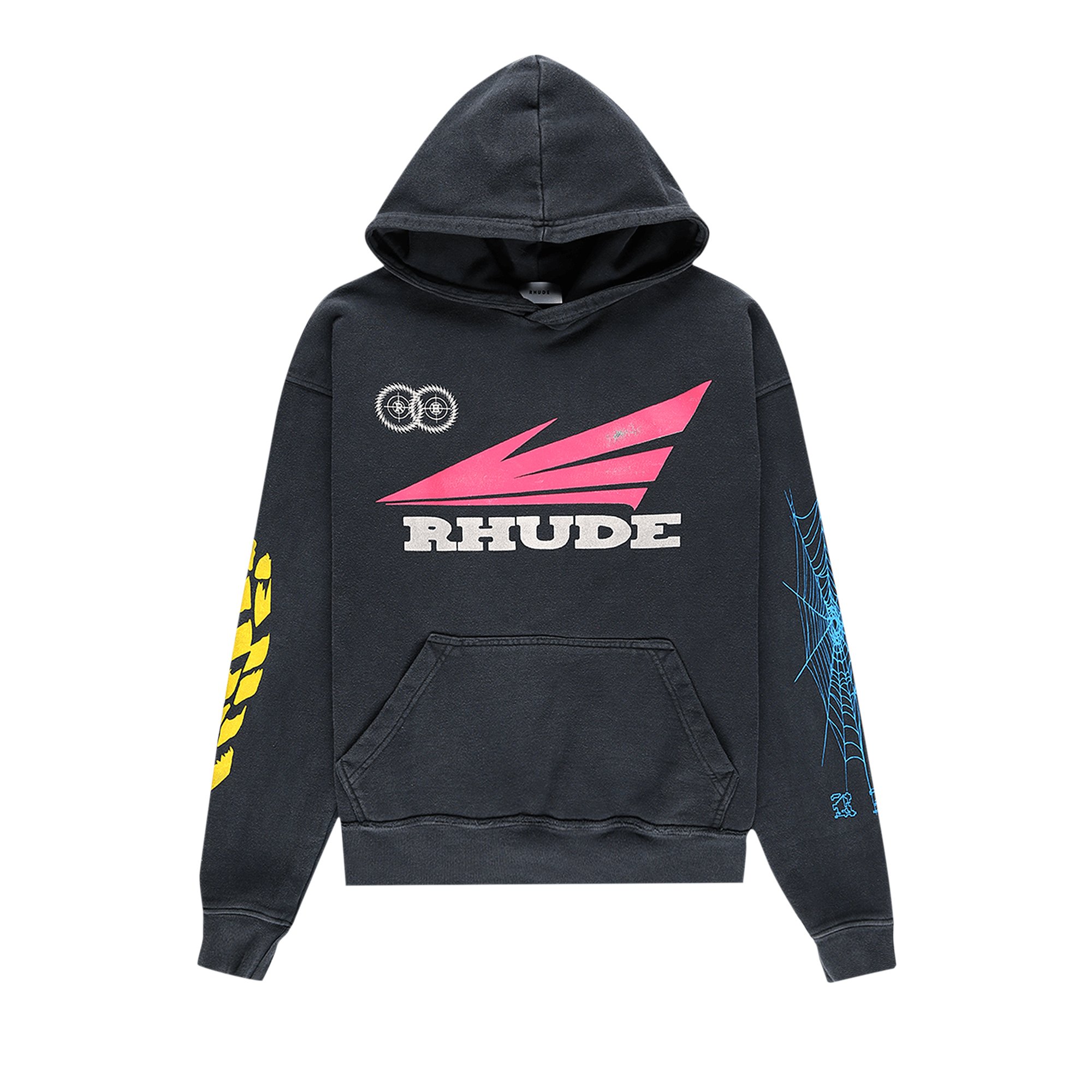 Rhude Rhonda 2 Decal Hoodie 'Black' | GOAT