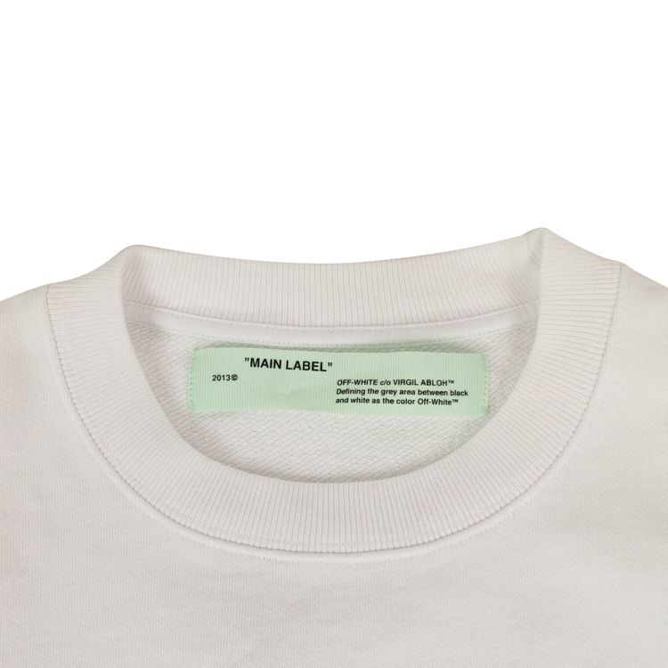 Off White Graphic Sweatshirt White  Green