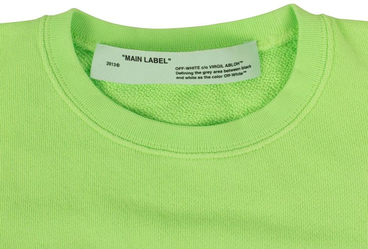 Off White Graphic Design Sweater Neon