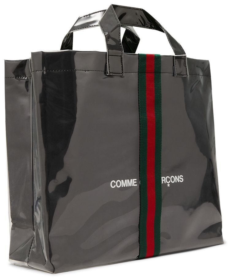 Gucci x Comme des Garcons Plastic Paper Tote Bag In Black