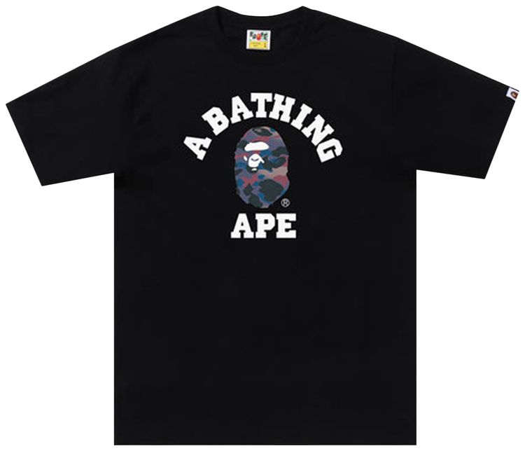 BAPE Grid Camo College Tee BlackPurple
