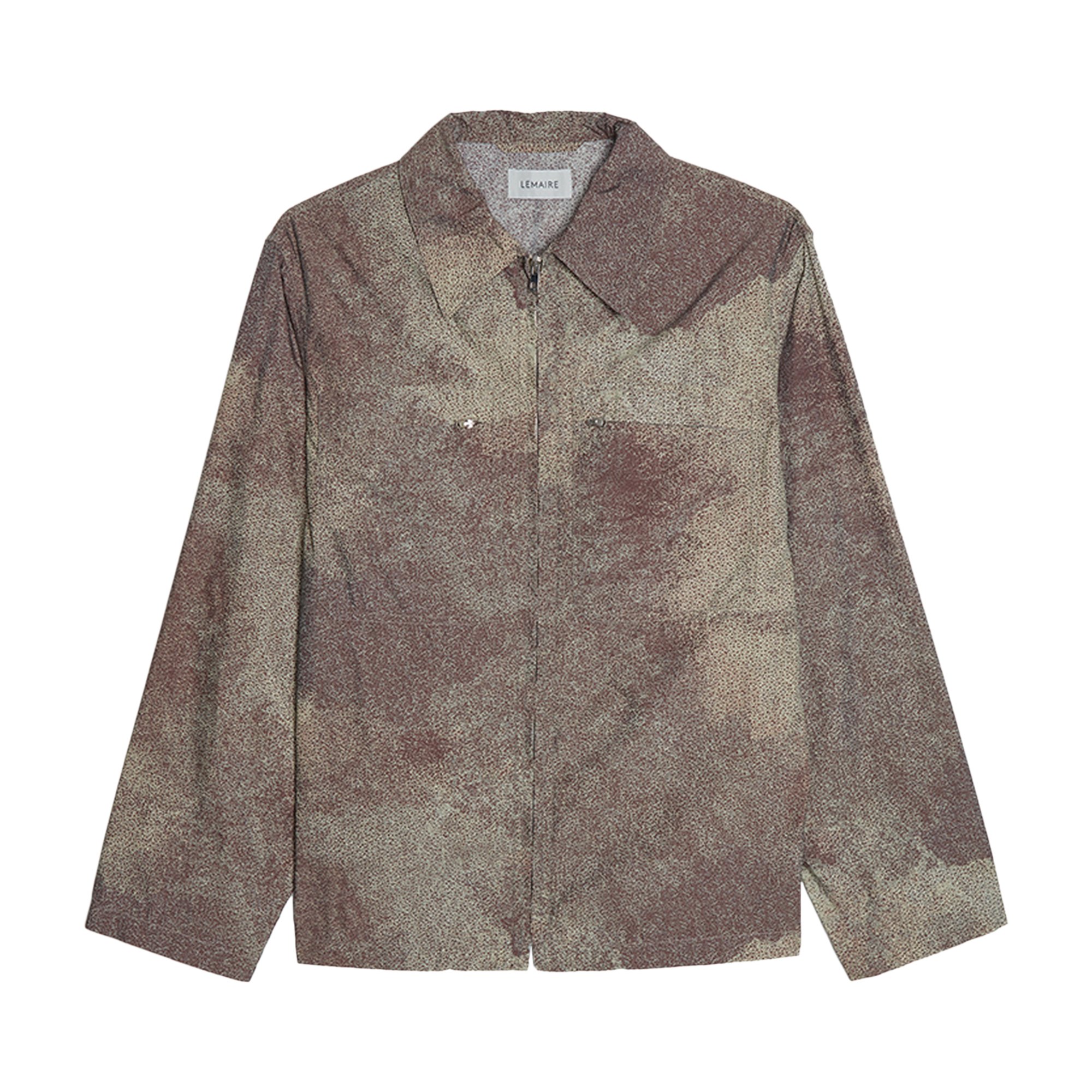 Buy Lemaire Printed Zipped Overshirt 'Peat/Overcast' - M 221 OW312