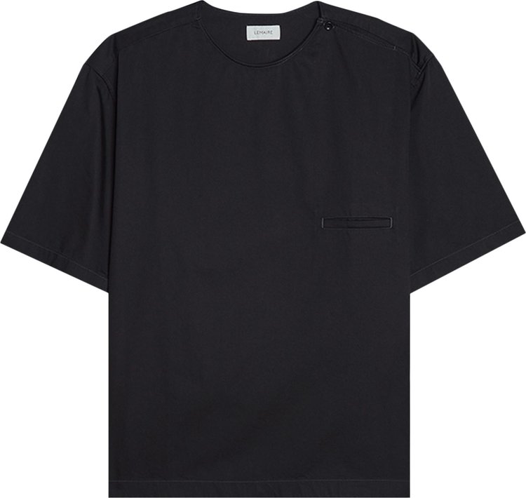 Lemaire Button Neck Shirt 'Black'