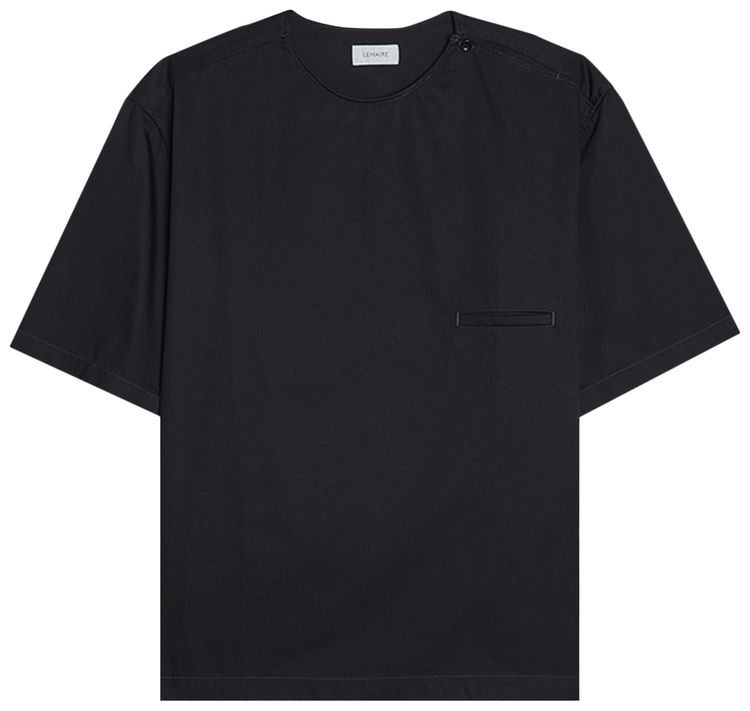 Lemaire Button Neck Shirt Black