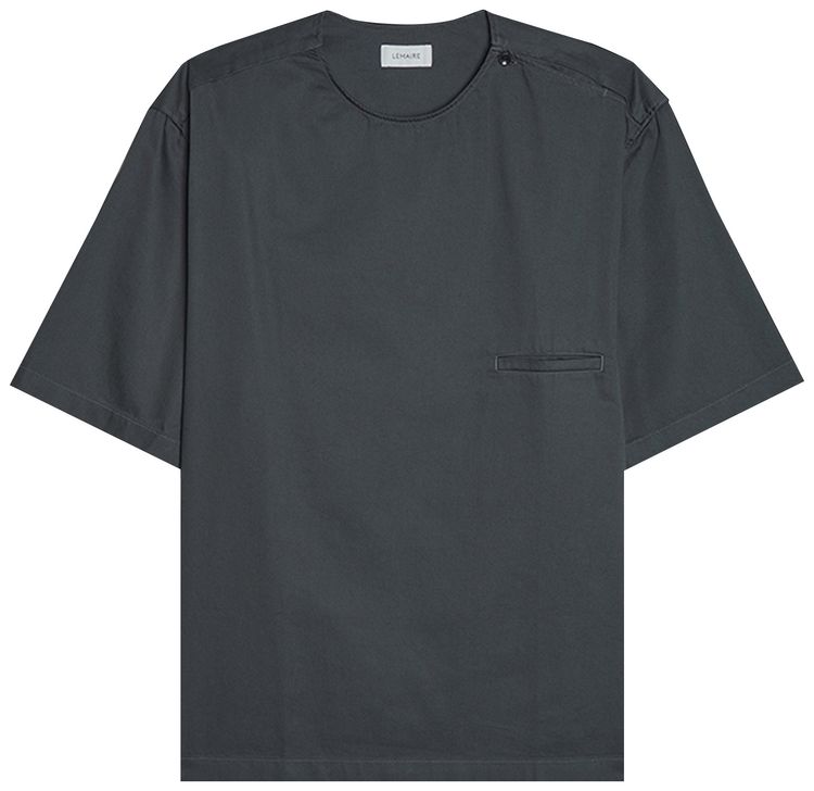 Lemaire Button Neck Shirt 'Dark Slate Green'